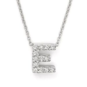 Elegant Silver Initial 'E' Necklace